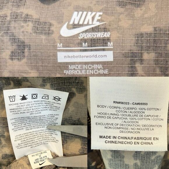 Nike Jacket BB Kobe Windrunner Camo Zip Front Hooded 485135-376 Men's M - Picture 8 of 8